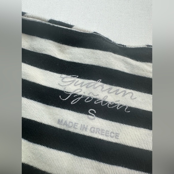 Gudrun Sjoden Black and White Chevron Dress Size Small Cotton T-Shirt EUC - Picture 6 of 8
